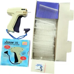 9S Machine + 5000pcs 75 MM TAG Clothing Garment Price Label Free with1Needle Taging Gun-18