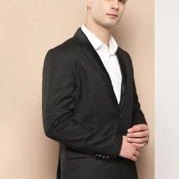 Men Self Design Single Breasted Casual Blazer-image-70