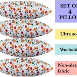 Cotton Floral Sleeping Pillow Pack of 4-image-20