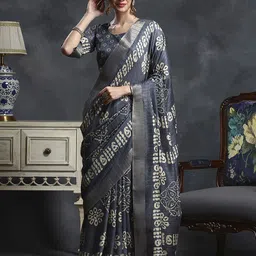 Mitera Ethnic Motifs Silk Blend Sungudi Saree-28