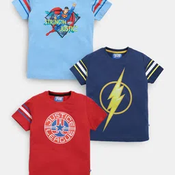 Here&Now X Game Begins Boys Assorted Pack Of 3 Printed Pure Cotton T-shirt-picture-12