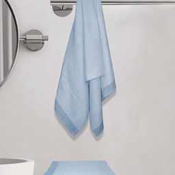 Myntra Elegant Homes Blue 3 Striped Cotton 150 GSM Bath Towel-image-36