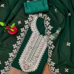 Maroosh Embellished Silk Georgette Unstitched Dress Material-image-68