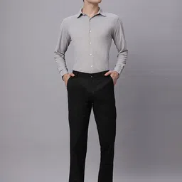 Wear Your Opinion Men Relaxed Spread Collar Solid Formal Shirt-picture-46