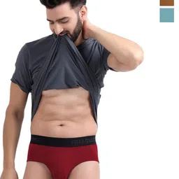 FREECULTR Men Pack Of 3 Anti Bacterial Ribbed Basic Briefs FC-POP-B-RED-MAB-BY-03_S-picture-18