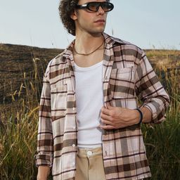 Campus Sutra Men Comfort Spread Collar Checked Casual Shirt-picture-27