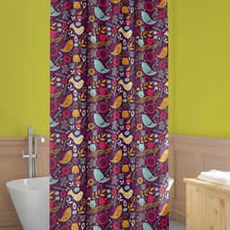 ArtzFolio Purple & Pink Printed Shower Curtain-image-80
