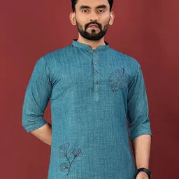 Leipzig Fashion Floral Embroidered Thread Work Short Kurta-picture-16