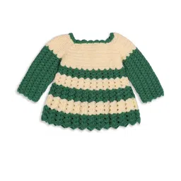deva creation Green Wool Jumper Dress image 4