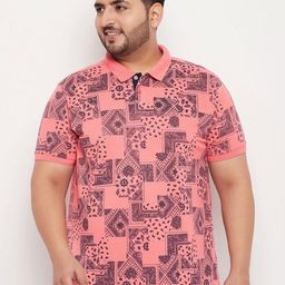 XFOX Men Printed Polo Collar T-shirt-image-29