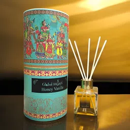 GLOBAL AROMA Blue & Red Honey Vanilla Reed Aroma Oil Diffuser & Sticks 100ml-47