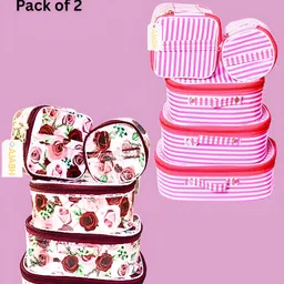 Ajabh White Set of 6 Regular Makeup Organiser Organisers-58