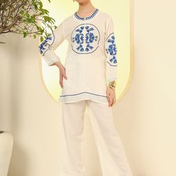 Sangria Printed Tunic With Palazzo Co-Ords-picture-16