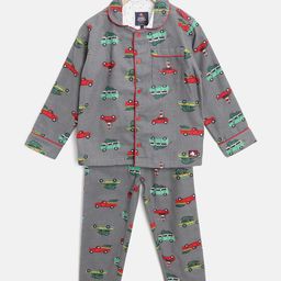 Cherry Crumble Unisex Kids Printed Night suit-image-91