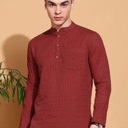 Anouk Men Geometric Printed Thread Work Kurta-42