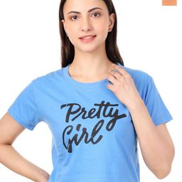 LOVO Women Pack Of 2 Typographic Print Cotton Crop Top-24