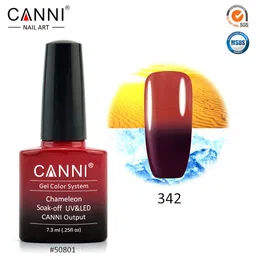 CANNI Chameleon Soak-Off UV & LED Output -7.3 ml Shade 342 image 2