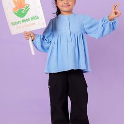 Nature Nook Kids Mandarin Collar Cotton Top-image-58