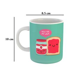 ARTBUG White Printed Ceramic Glossy Core Set of Cups and Mugs image 5