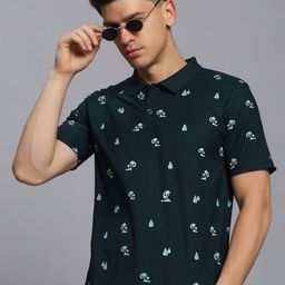 TIMBER HITCH Printed Polo Collar Short Sleeves T-shirt-image-88