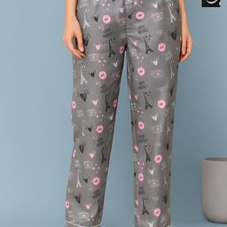 ETC Women Pack Of 2 Printed Mid-Rise Lounge Pants-picture-26
