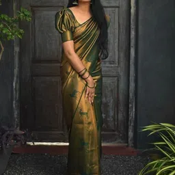 ZILVIRA Ethnic Motifs Woven Design Zari Saree-picture-43