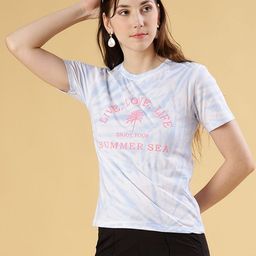 V-Mart Women Typography Printed Round Neck Cotton T-shirt-picture-3