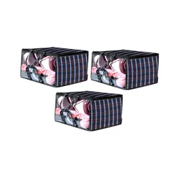 Stylista Grey & White 3 Pieces Printed Multi-Utility Wardrobe Waterproof Core Organisers-9