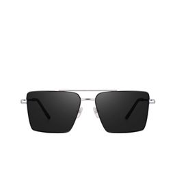 SPADEACES Unisex Black Lens & Silver-Toned Rectangle Sunglasses With UV Protected Lens-picture-33