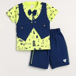 TINY BINY Boys Printed T-shirt with Shorts-image-74