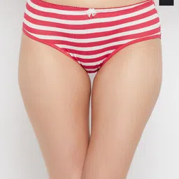 Clovia Pack Of 3 Women Striped Cotton Low-Rise Bikini Briefs PN5201B40S-picture-37