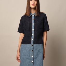 ONLY Women Shirt Collar Embellished Shirt Mini Dress-image-18