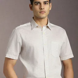 Louis Philippe Ethnic Motifs Printed Pure Cotton Formal Shirt-picture-29