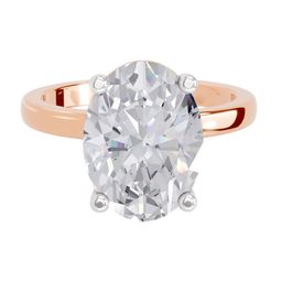 Sparkles 14K Rose Gold Lab Grown Diamond Studded Finger Ring-4.25 g-picture-46