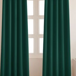 HOMEMONDE Green 2 Pieces Black Out Window Curtains-image-91
