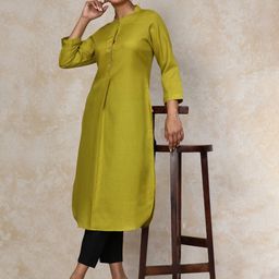 Varanga Cotton Mandarin Collar Straight Kurta-13