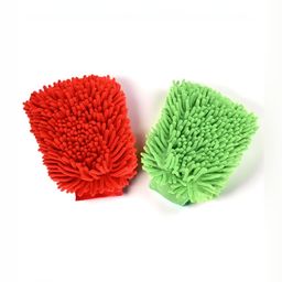 Aura 2 Pieces Red & Green Double-Sided 100 GSM Microfiber Kitchen Cleaning Gloves-image-97
