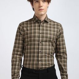 Tommy Hilfiger Men Classic Spread Collar Tartan Checked Cotton Formal Shirt-image-92