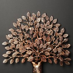 Exotic India Rose Gold Toned Tree Of Life Floral Wall Decor-image-40
