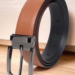 LOOPA Men Textured Reversible Formal Belt-picture-1