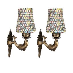 SOMIL Multi Glass Cylinder Printed Wall Lamps-image-82