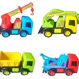 4 Pack Construction Vehicle Toys – Crane, Dump Truck, Excavator, Tow Truck-29