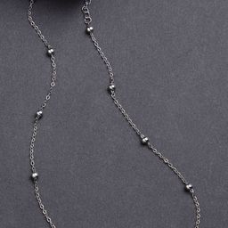 Anouk Women Silver-Toned Artificial Beads Stainless Steel Minimal Chain-picture-10