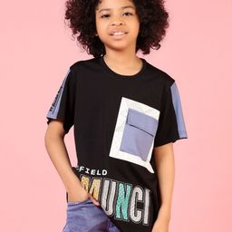 V-Mart Boys Printed Extended Sleeves Pockets T-shirt-53