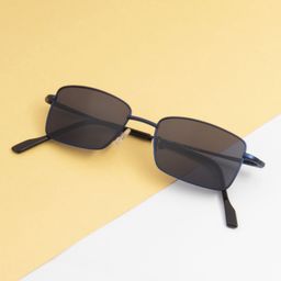 Ted Smith Unisex Metal Rectangle Sunglasses with Polarized Lens-22