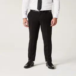 Haul Chic Men Smart Slim Fit Trousers-image-26