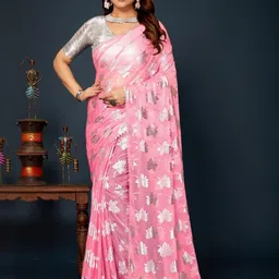 REDFISH Printed Daily Wear Lycra Blend Saree-picture-25
