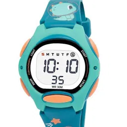 Otage Unisex Kids Dial & Textured Straps Digital Watch 8207LK Dark Green-8