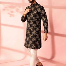 Anouk Men Ethnic Motifs Printed Regular Kurta with Pyjamas image 4
