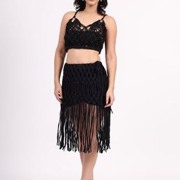 Velvery Self Design Crochet Sarong-image-33